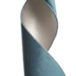 Reversible Blue Velvet and Champagne Satin Wired Christmas Ribbon Garland Tree Garlands|