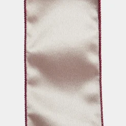 Reversible Dark Red Velvet and Gold Satin Wired Christmas Ribbon Garland Tree Garlands|