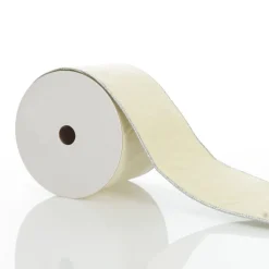 Reversible Ivory Velvet and Silver Glitter Wired Ribbon Garland Tree Garlands|