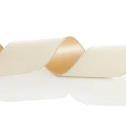 Reversible Ivory Velvet and Satin Wired Christmas Ribbon Garland Tree Garlands|