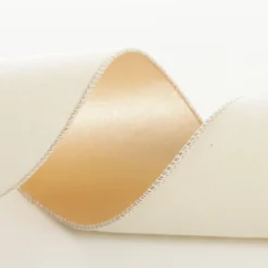 Reversible Ivory Velvet and Satin Wired Christmas Ribbon Garland Tree Garlands|