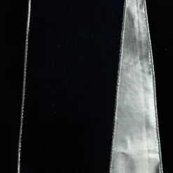 Reversible Navy Velour and Satin Wired Christmas Ribbon Garland Tree Garlands|