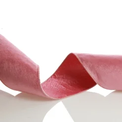 Reversible Pink Velour and Satin Wired Christmas Ribbon Garland Tree Garlands|