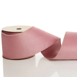 Reversible Pink Velvet and Satin Wired Christmas Ribbon Garland Tree Garlands|