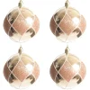 Rose Gold Diamond Christmas Baubles - Set of 4 Christmas Bauble Sets|