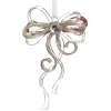 Rose Gold Glitter and Clear Acrylic Bow Tree Decoration Christmas Tree Decorations|