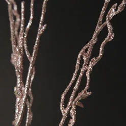 Rose Gold Glitter Branch Christmas Sprays|