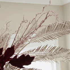 Rose Gold Glitter Branch Christmas Sprays|