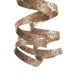 Rose Gold Glitter Curly Ribbon Christmas Pick Christmas Tree Picks|