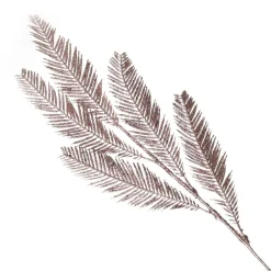 Rose Gold Glitter Feather Spray Christmas Sprays|