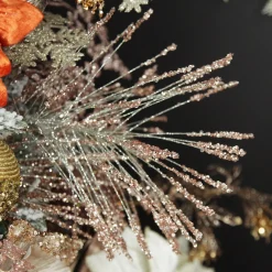 Rose Gold Glitter Grass Spray Christmas Sprays|