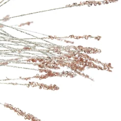 Rose Gold Glitter Grass Spray Christmas Sprays|