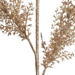 Rose Gold Glitter Leaf Spray Christmas Sprays|