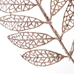 Rose Gold Glitter Mesh Leaf Spray Christmas Sprays|