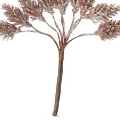 Rose Gold Glitter Pinecone Clusters - Set of 2 Christmas Pick|