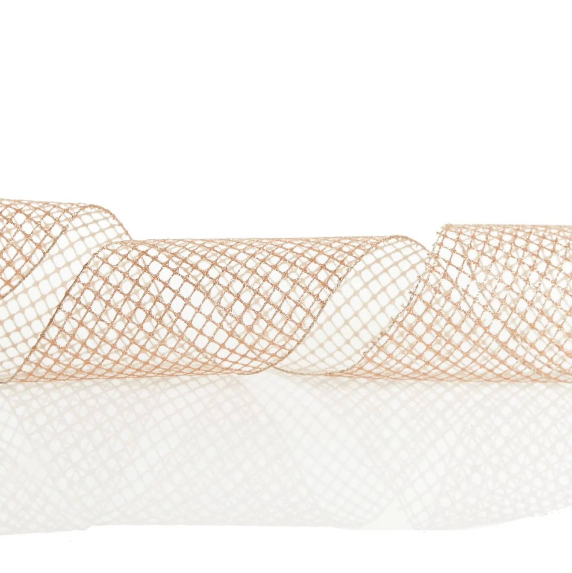 Rose Gold Mesh Wired Christmas RIbbon Garland Tree Garlands|