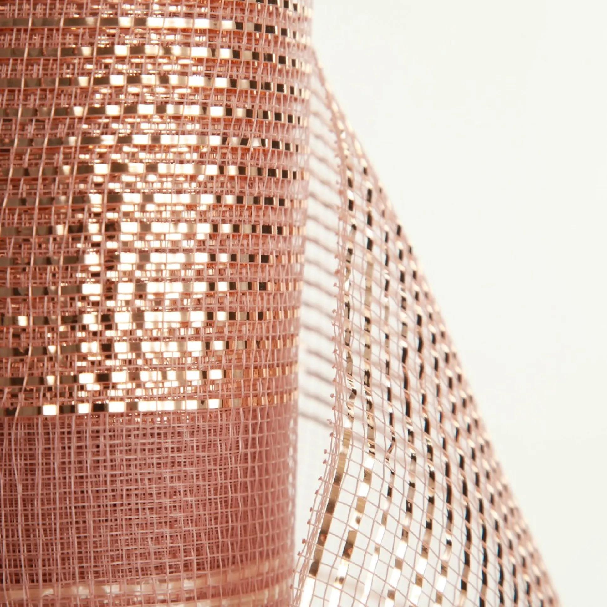 Rose Gold Metallic Stripe Decomesh Roll Decomesh|