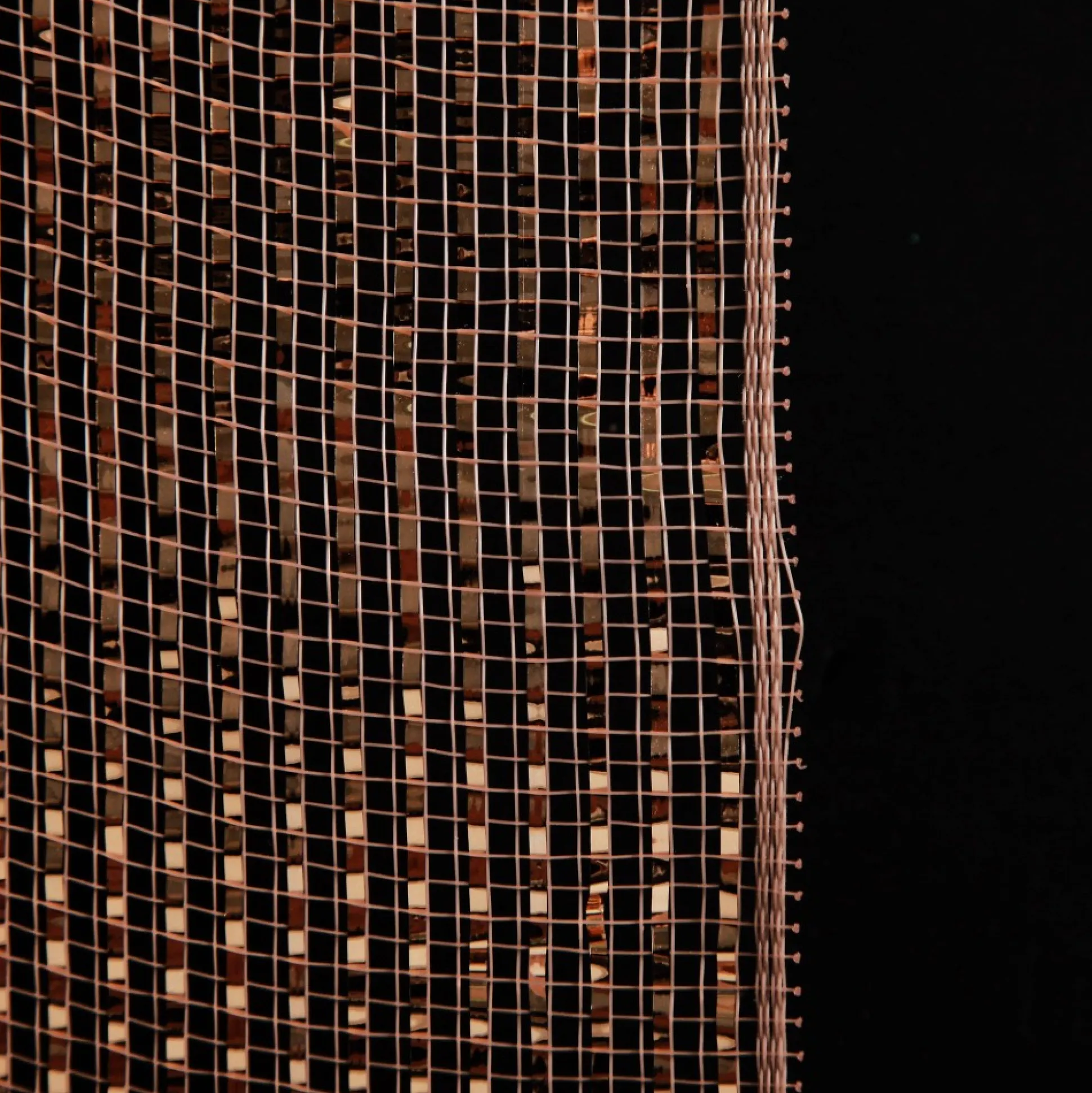 Rose Gold Metallic Stripe Decomesh Roll Decomesh|