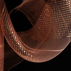 Rose Gold Metallic Stripe Decomesh Roll Decomesh|