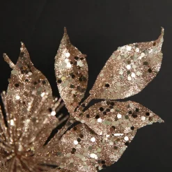 Rose Gold Sequin Leaves and Spike Spray Christmas Sprays|