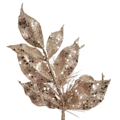 Rose Gold Sequin Leaves and Spike Spray Christmas Sprays|