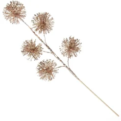 Rose Gold Sequin Puff Flower Spray Christmas Sprays|