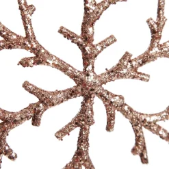 Rose Gold Sparkle Snowflake Snowflakes And Stars|