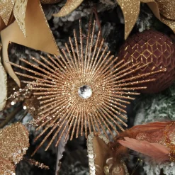 Rose Gold Starburst Tree Decoration Snowflakes And Stars|