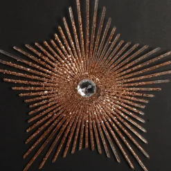 Rose Gold Starburst Tree Decoration Snowflakes And Stars|