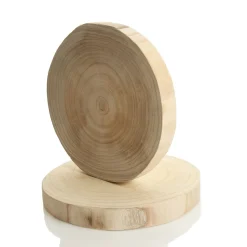 Round Natural Wood Timber Slice Christmas Table Decor|
