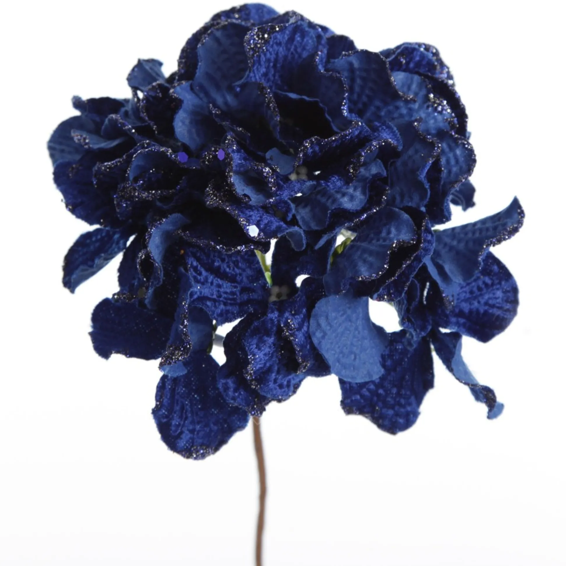 Royal Blue Hydrangea Flower Stem Christmas Flowers|