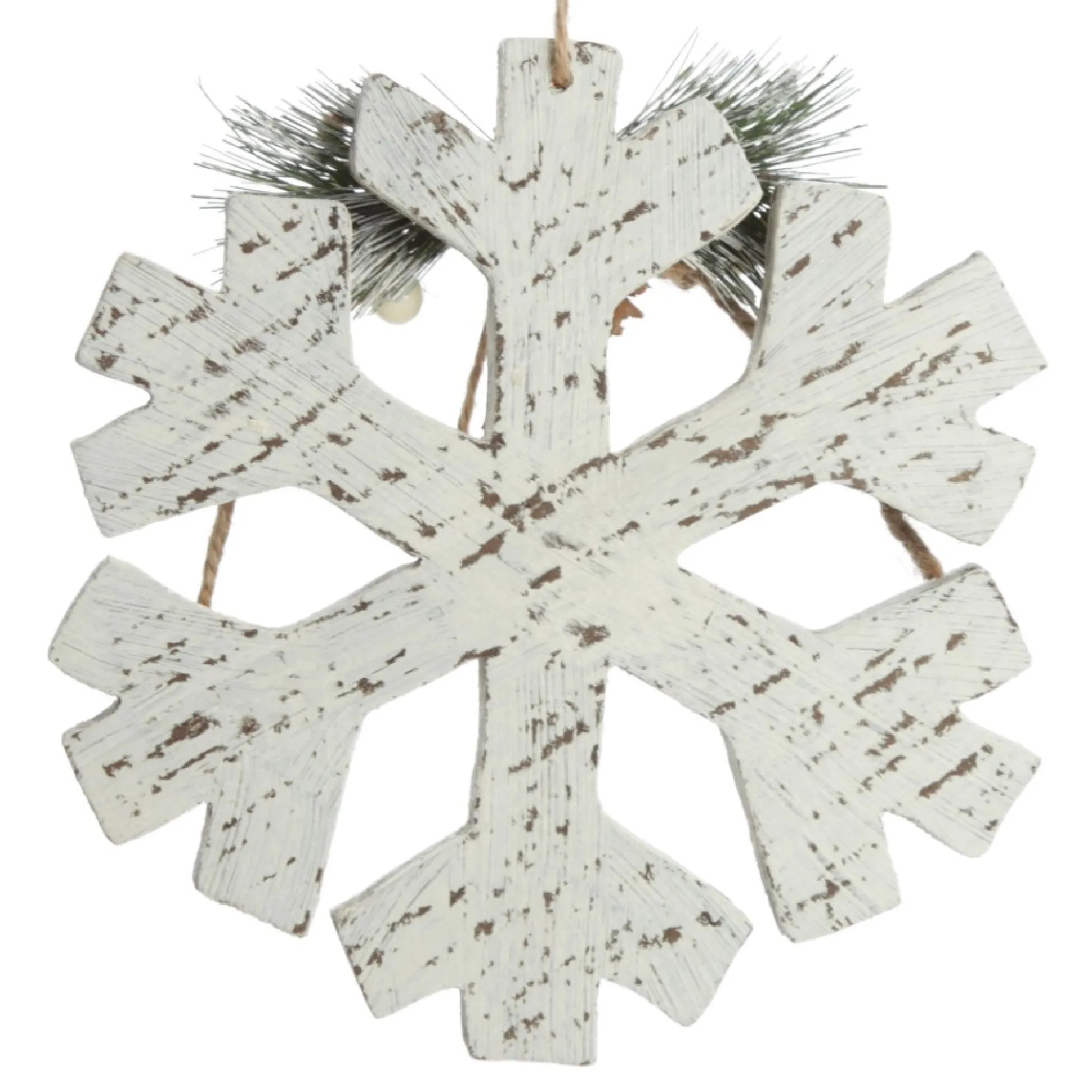 Rustic Christmas Tree Farm White Washed Snowflake Ornament Snowflakes And Stars|