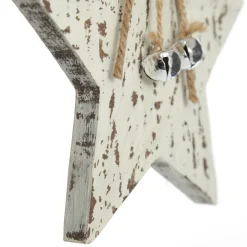 Rustic Christmas Tree Farm White Washed Star Ornament Snowflakes And Stars|