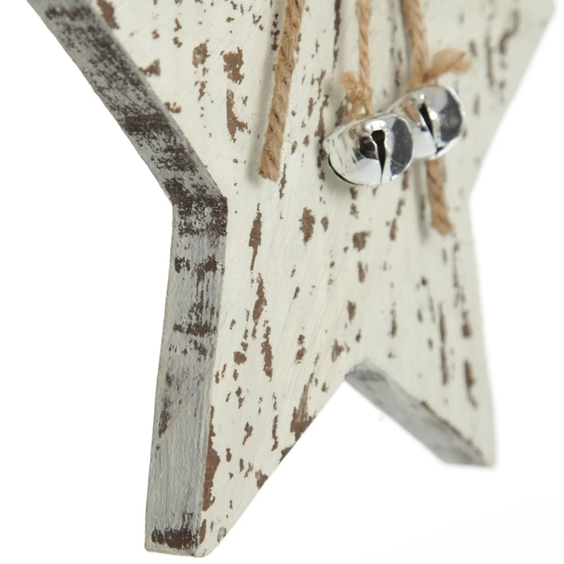 Rustic Christmas Tree Farm White Washed Star Ornament Snowflakes And Stars|