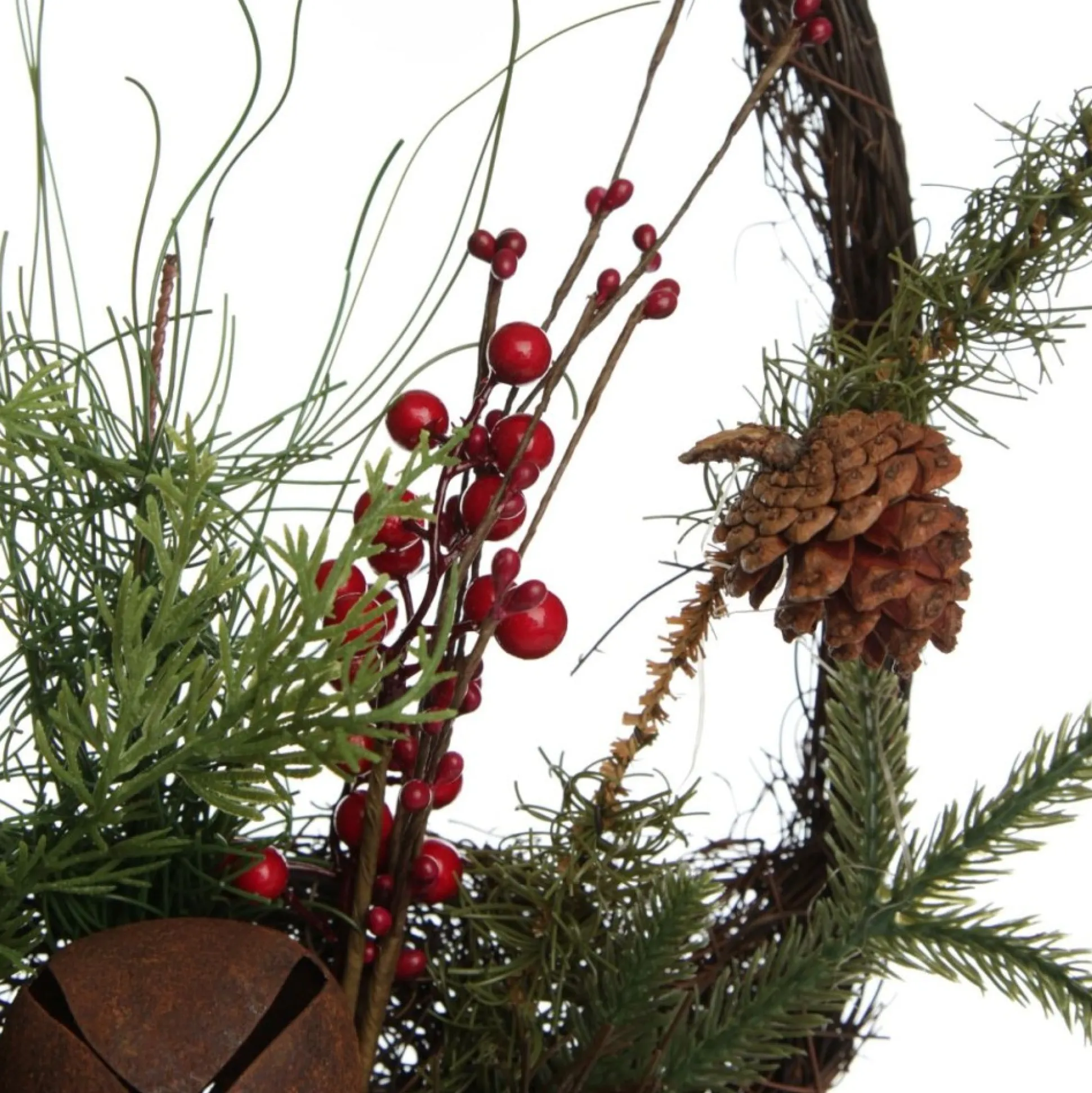 Rustic Pine and Cone Basket Christmas Wall Hanging Wall Hangings And Signs|