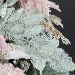 Sage Glitter Feathers with Butterfly Spray Pick Christmas Sprays|