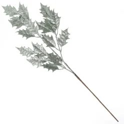 Sage Glitter Holly Leaf Spray Christmas Sprays|