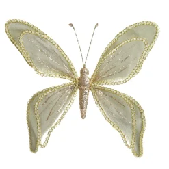 Sage Green and Sequin Delicate Butterfly Butterflies And Birds|