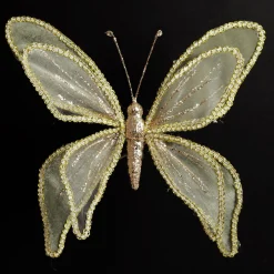 Sage Green and Sequin Delicate Butterfly Butterflies And Birds|