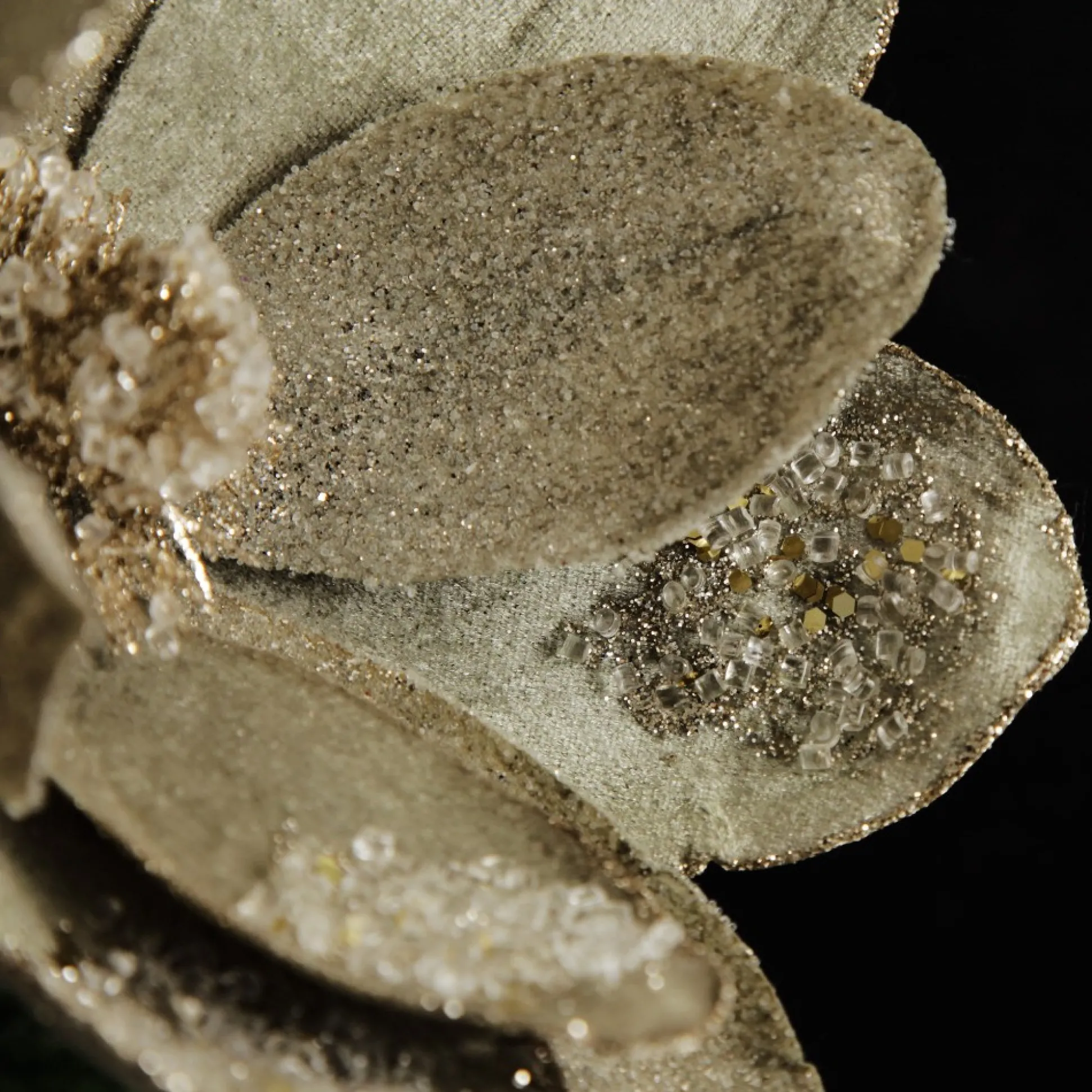 Sage Mixed Petal Magnolia Flower Stem with Beads Christmas Flowers|