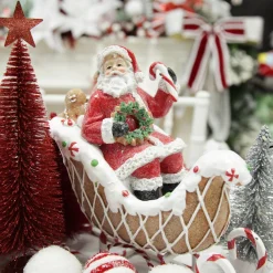 Santa in Gingerbread Sleigh Christmas Ornament Christmas Ornaments|