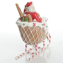 Santa in Gingerbread Sleigh Christmas Ornament Christmas Ornaments|