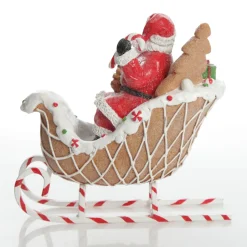 Santa in Gingerbread Sleigh Christmas Ornament Christmas Ornaments|