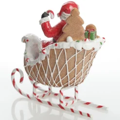 Santa in Gingerbread Sleigh Christmas Ornament Christmas Ornaments|