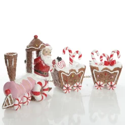 Santa in Gingerbread Train Christmas Ornament Christmas Ornaments|