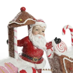 Santa in Gingerbread Train Christmas Ornament Christmas Ornaments|