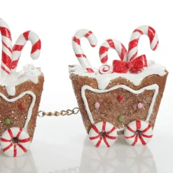 Santa in Gingerbread Train Christmas Ornament Christmas Ornaments|