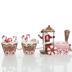 Santa in Gingerbread Train Christmas Ornament Christmas Ornaments|