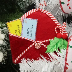Santa Mail Hanging Decoration with Candy Cane Trim Christmas Tree Decorations|