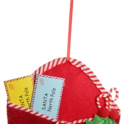 Santa Mail Hanging Decoration with Candy Cane Trim Christmas Tree Decorations|